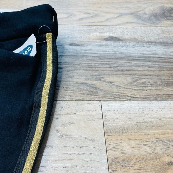 OLD Navy NWT Pixie Pants in Black with Gold Stripe Work Trousers Ankle Length - Picture 4 of 12